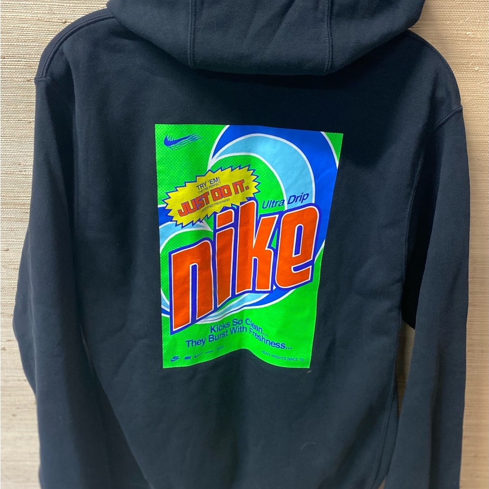 Nike Black Hoodie with Bold Graphic